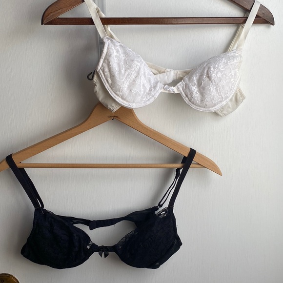 Vintage Vanity Fair Push Up Bras with Removable padding 1980s Wonder Bra Era 36A - Picture 1 of 15